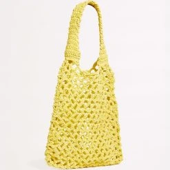 Seafolly Ladies Plaited Rope Tote - Celery -Seafolly shop 71890 BG Celery 3