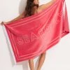 Seafolly Ladies Summer Solstice Towel - Sun Kissed Coral