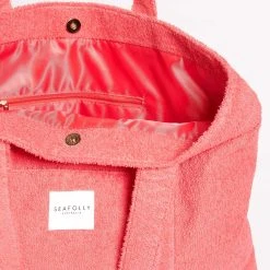 Seafolly Ladies Terry Beach Tote - Sun Kissed Coral -Seafolly shop 71898 BG SunKisdCrl 4
