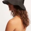 Seafolly Ladies Sahara Roll Up Visor - Black -Seafolly shop 71911 HT Black 1