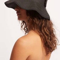 Seafolly Ladies Sahara Roll Up Visor - Black