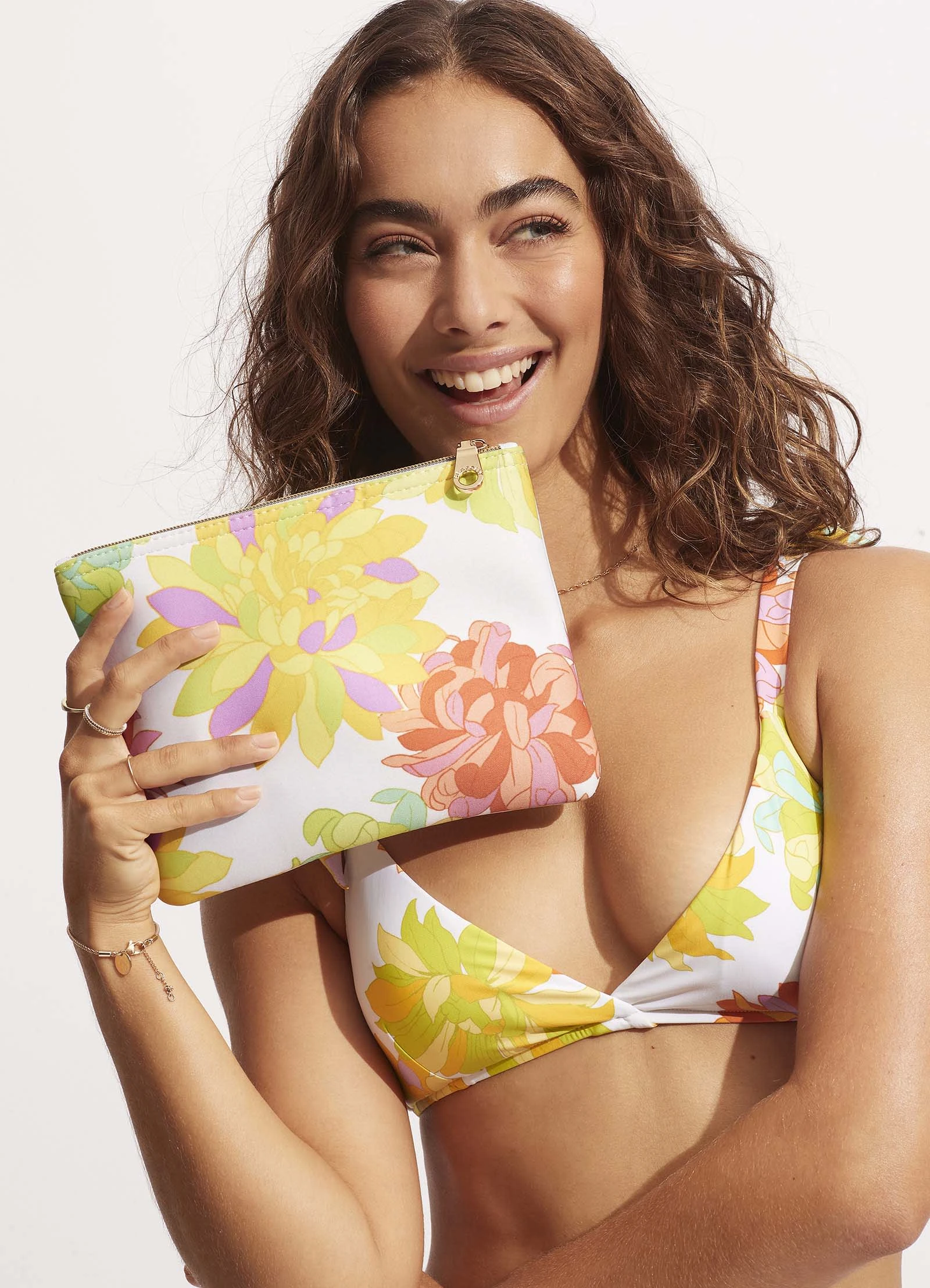 Seafolly Ladies Palm Springs Bikini Bag - Lime Light 3 Seafolly Ladies Palm Springs Bikini Bag - Lime Light
