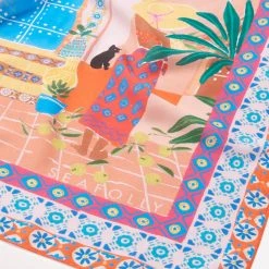 Seafolly Ladies On Vacation Scarf - Azure -Seafolly shop 71932 Azure 7