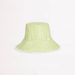 Seafolly Ladies Stripe Bucket Hat - Soft Olive -Seafolly shop 71937 HT SoftOlive 4