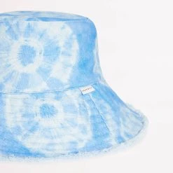 Seafolly Ladies Tie Dye Bucket Hat - Azure -Seafolly shop 71954 HT Blue 5