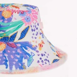 Seafolly Ladies Under The Sea Bucket Hat - White -Seafolly shop 71967 HT White 4