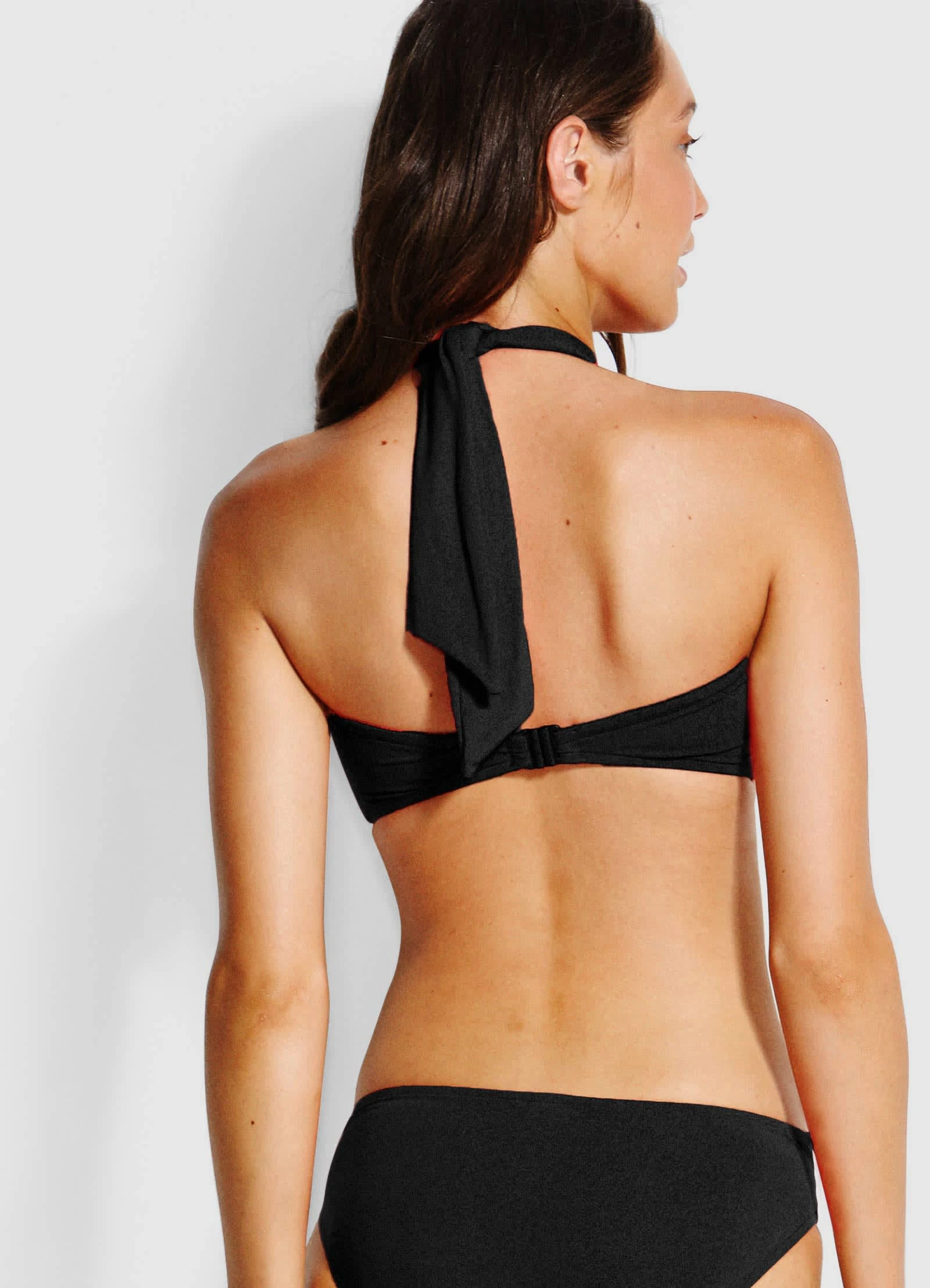 Seafolly Ladies Seafolly Halter Bandeau Bikini Top - Black 4 Seafolly Ladies Seafolly Halter Bandeau Bikini Top - Black - Image 2